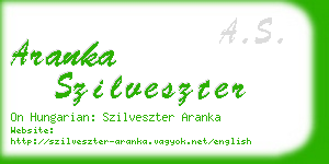 aranka szilveszter business card